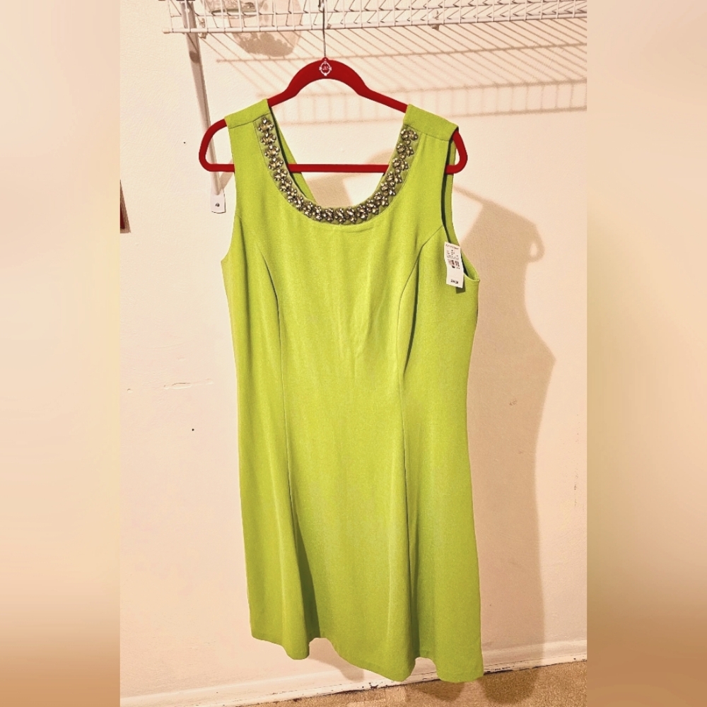 Cute, Chartreuse, Bling Dress